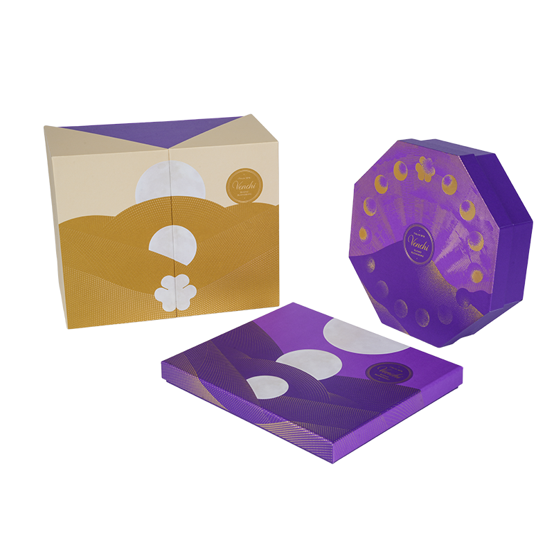 Kotak kemasan coklat dua pintu yang kaku