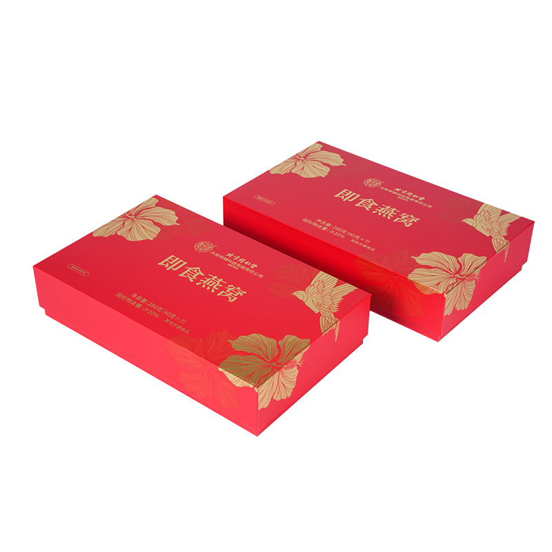 Kotak hadiah sarang burung dengan tutup yang bisa dibuka dan kaku