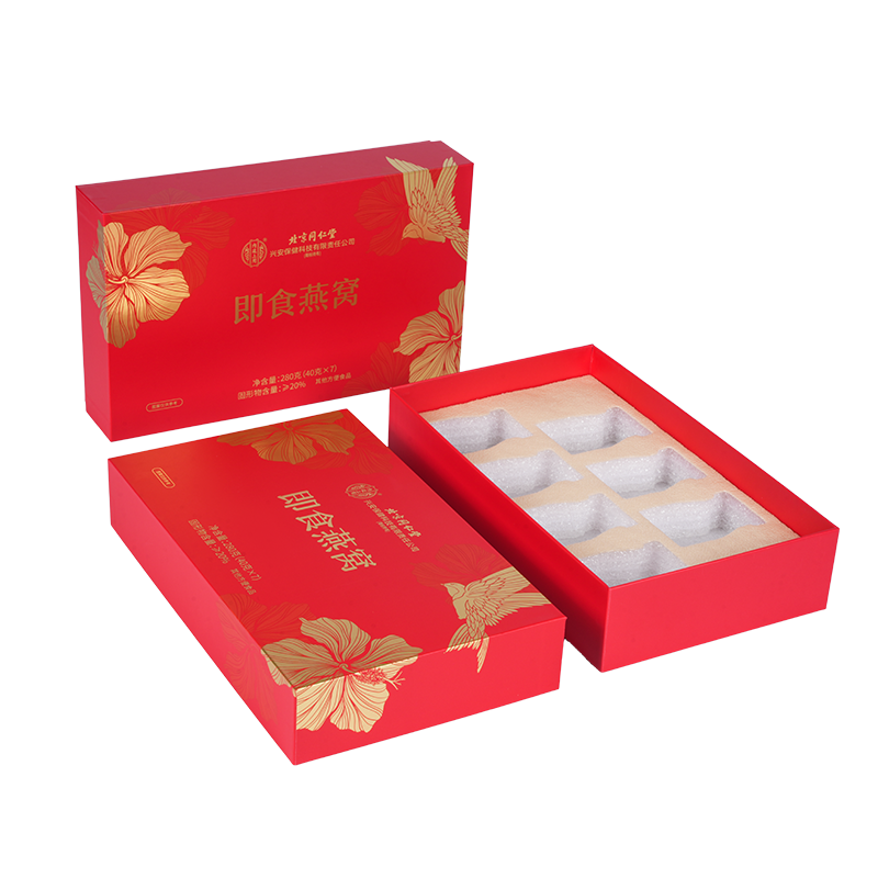 Kotak hadiah sarang burung dengan tutup yang bisa dibuka dan kaku