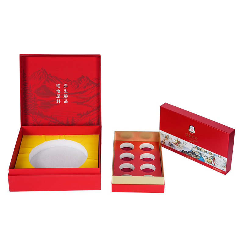 Kotak hadiah sarang burung dengan tutup yang bisa dibuka dan kaku