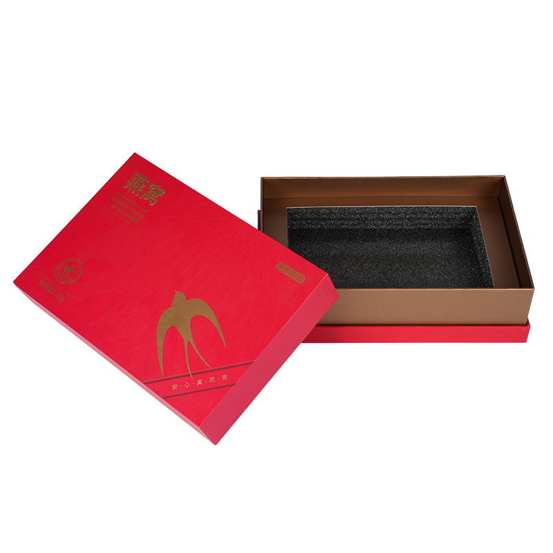 Kotak hadiah sarang burung dengan tutup yang bisa dibuka dan kaku