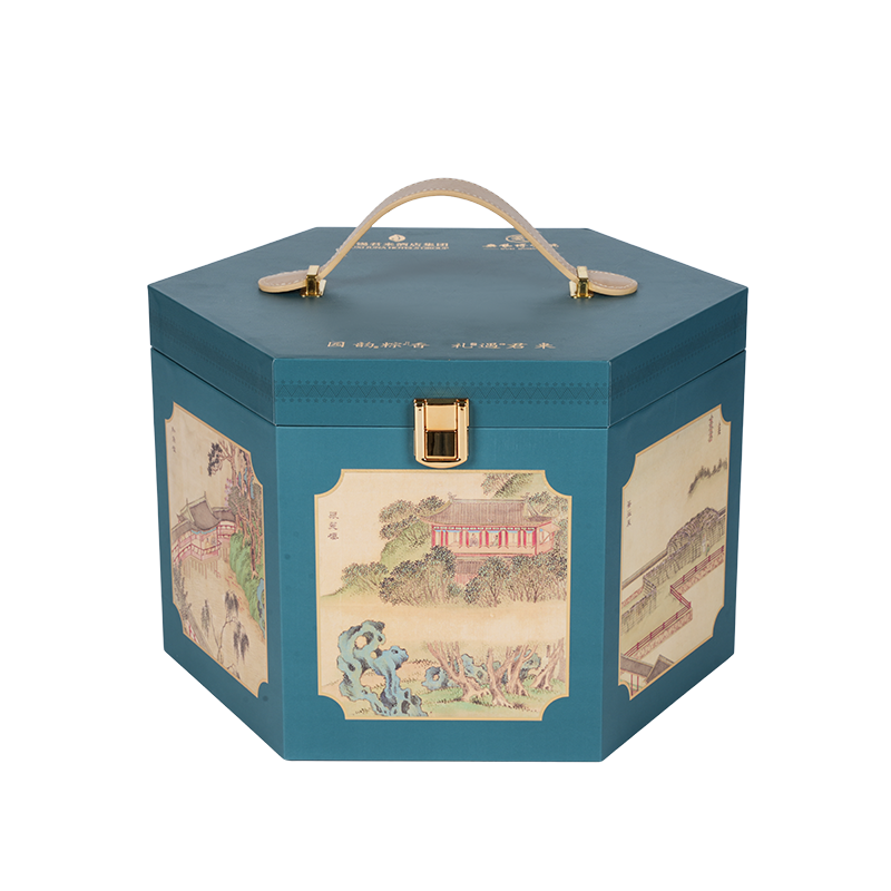 Kotak kemasan kue dua pintu yang kaku