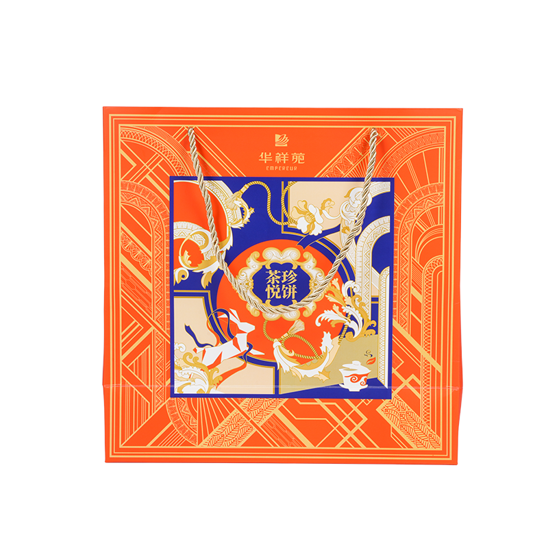 Tas jinjing kue kraft/karton putih dengan pegangan tahan air