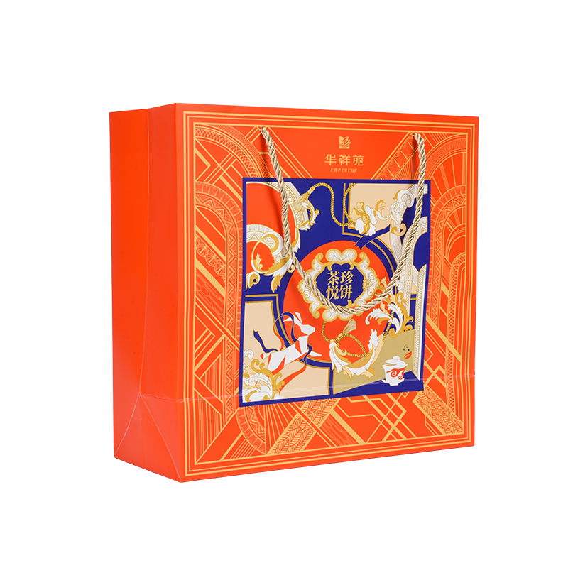 Tas jinjing kue kraft/karton putih dengan pegangan tahan air