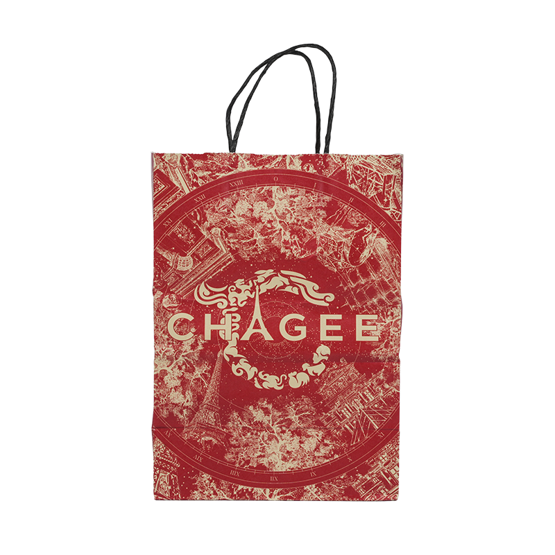 Kantong kertas karton putih timbul hot stamping untuk kemasan parfum