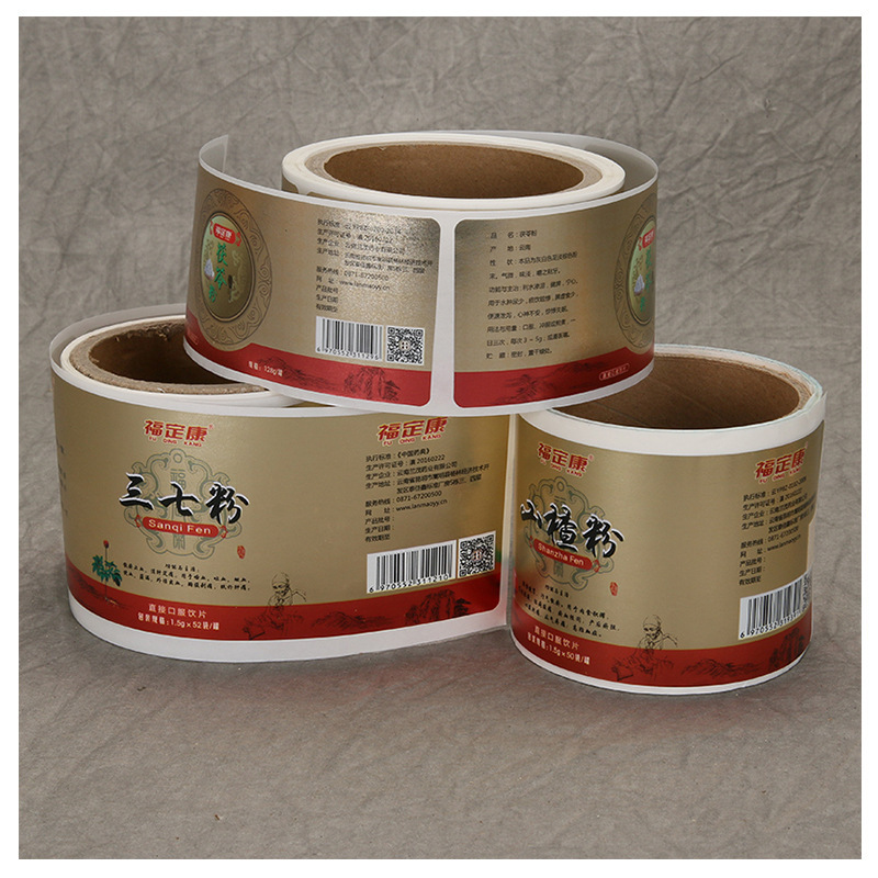 Label berperekat untuk suplemen kesehatan